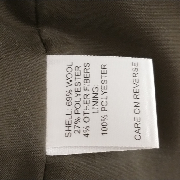 USA Made Wool Plaid Blazer Quality Classic Olive w Tan Tailored Sporting sz12 - Picture 10 of 12